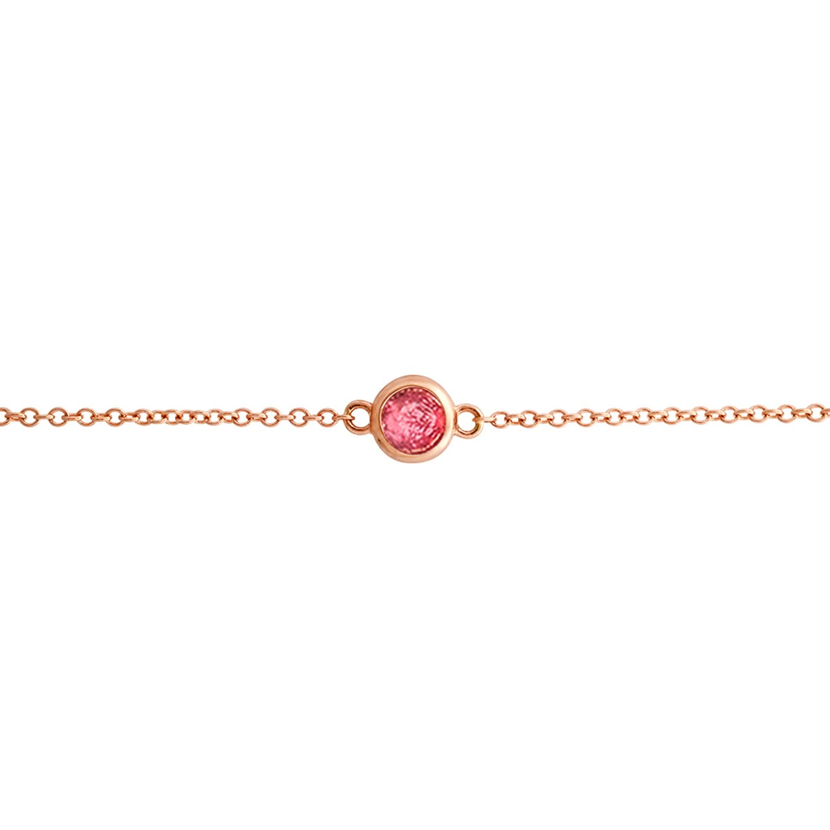 tourmaline rose gold bracelet bezel set
